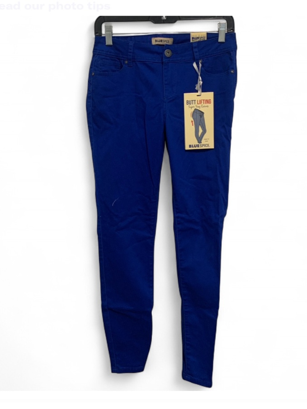 NWT Blue Spice Butt Lifting Cobalt Blue Skinny Jeans